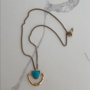 Madewell Gold & Turquoise Necklace